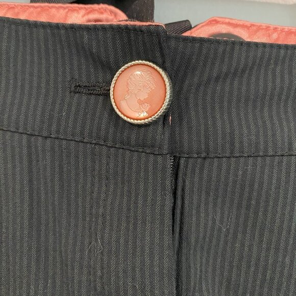 Black Striped Shorts with Bow in Back - Picture 7 of 8